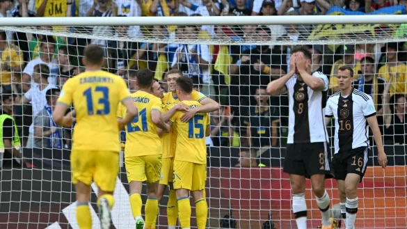 Die deutsche Nationalmannschaft kommt nicht &uuml;ber ein Remis gegen die Ukraine hinaus. - &copy; Federico Gambarini/dpa