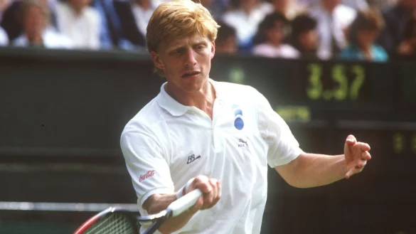 In seinem Wohnzimmer: Boris Becker in Wimbledon. - &copy; Wolfgang Eilmes/dpa