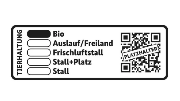 Musterabbildung der neuen Tierhaltungskennzeichnung. - &copy; Bundesministerium f&uuml;r Ern&auml;hrung und Landwirtschaft (BMEL) /dpa