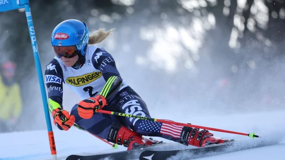 US-Skistar Mikaela Shiffrin belegte beim Riesenslalom in Kranjska Gora den sechsten Platz. - &copy; Marco Trovati/AP/dpa