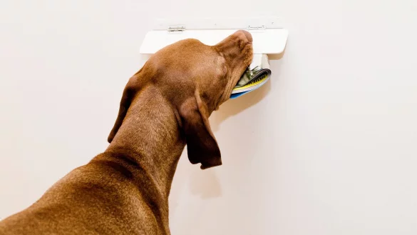 Wuff! Da ist der Postbote noch einmal davon gekommen. Aber eigentlich wollen Hunde den Briefboten selten etwas tun. Sie lieben nur den Erfolg, den Eindringling vertrieben zu haben. - &copy; Monique W&uuml;stenhagen/dpa-tmn