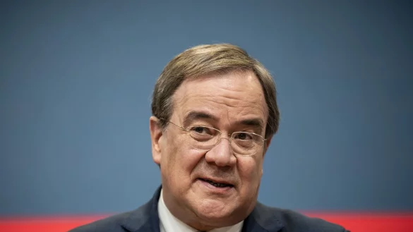 Armin Laschet, ehemaliger Ministerpr&auml;sident von Nordrhein-Westfalen, bei einer Pressekonferenz. - &copy; Michael Kappeler/dpa/Archivbild