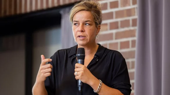 Mona Neubaur, Ministerin für Wirtschaft, Industrie, Klimaschutz und Energie (Grüne). - © Christoph Reichwein/dpa