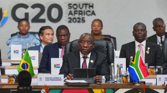 Trotz des US-Boykotts kann der s&uuml;dafrikanische Pr&auml;sident Cyril Ramaphosa beim G20-Gipfel in Johannesburg punkten. - &copy; Misper Apawu/Pool AP/AP/dpa