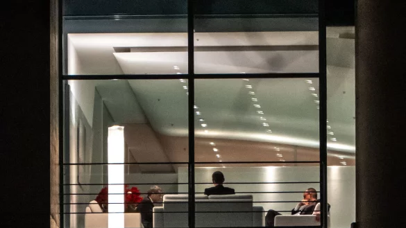 Die US-Delegation &auml;u&szlig;erte sich im Anschluss positiv &uuml;ber die Gespr&auml;che. - &copy; Michael Kappeler/dpa