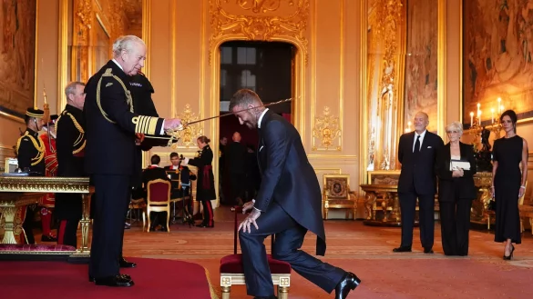 David Beckham wurde zum Ritter geschlagen. - &copy; Jonathan Brady/PA via AP/dpa