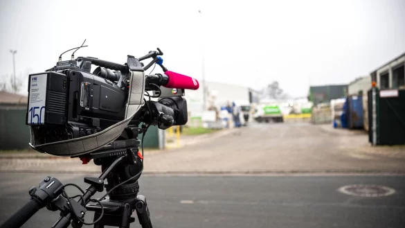 An unbekannter Stelle auf dem Gelände eines Entsorgungsbetriebes ist ein toter Säugling im Müll gefunden worden. - © Sina Schuldt/dpa