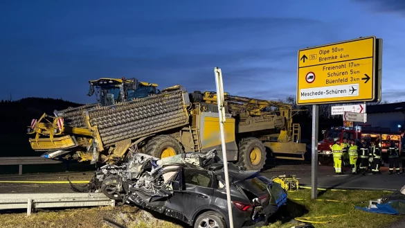 F&uuml;r die Autofahrerin kam nach dem Unfall jede Hilfe zu sp&auml;t. - &copy; Berthold Stamm/dpa