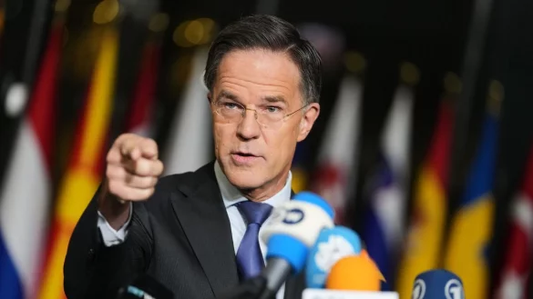 Wirbt um frisches Geld für US-Waffen für die Ukraine: Nato-Generalsekretär Mark Rutte. - © Virginia Mayo/AP/dpa