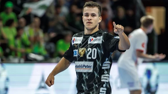 Nationalspieler Tim Freihöfer erzielte acht Tore gegen Veszprém. (Archivbild) - © Andreas Gora/dpa