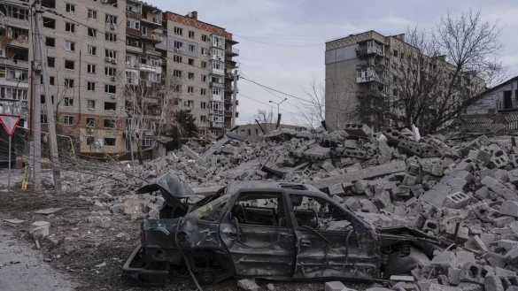 Die Stadt Pokrowsk ist seit Monaten umk&auml;mpft und schwer zerst&ouml;rt. (Archivbild) - &copy; Iryna Rybakova/Ukrainian 93rd Mechanized brigade/AP/dpa