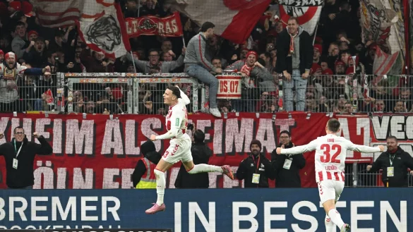 Kölner Jubel: Saïd El Mala hat dem FC in Bremen einen Punkt gerettet. - © Carmen Jaspersen/dpa