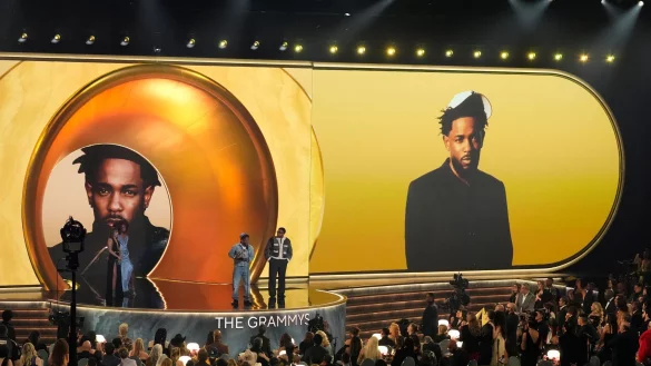 Gleich neunmal für einen Grammy nominiert: Kendrick Lamar. (Archivbild) - © Chris Pizzello/Invision/AP/dpa