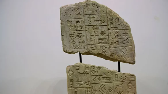 Artefakte wie dieser Steintafeln wurden in den vergangenen Jahren zur&uuml;ck in den Irak geholt. (Archivbild) - &copy; Hadi Mizban/AP/dpa