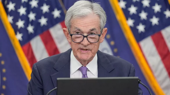 H&auml;lt KI nicht f&uuml;r eine Blase: Fed-Chef Powell. - &copy; Manuel Balce Ceneta/AP/dpa