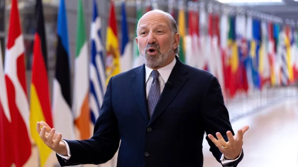 US-Handelsminister Howard Lutnick in Br&uuml;ssel. - &copy; Omar Havana/AP/dpa