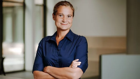 Mit nur 40 Jahren ist Marie Jaroni Chefin der Stahlfirma TKSE. - &copy; Jennifer Chaaer/Thyssenkrupp/dpa