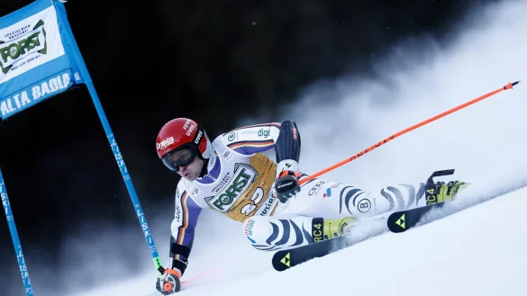 Skirennfahrer Fabian Gratz gelang in Alta Badia ein famoser zweiter Durchgang. - &copy; Gabriele Facciotti/AP/dpa