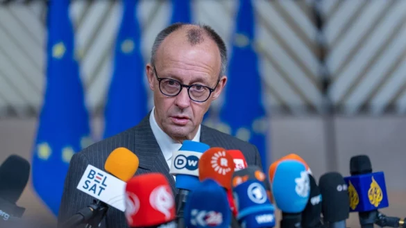 Merz macht vor dem EU-Gipfel noch einmal Druck bei den entscheidenden Themen. - &copy; Michael Kappeler/dpa