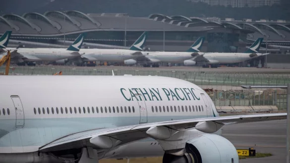 Der Flug war unterwegs von der US-Stadt Boston nach Hongkong. (Symbolbild) - © Vernon Yuen/AP/dpa