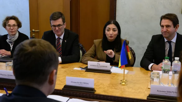 Entwicklungsministerin Reem Alabali Radovan reiste nach Kiew. - &copy; Hendrik Schmidt/dpa