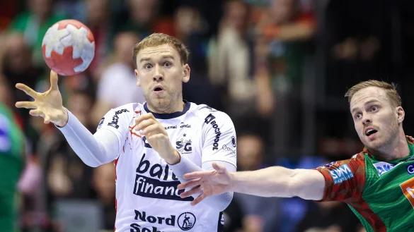 Simon Pytlick und die SG Flensburg-Handewitt hatten den Bergischen HC zu Gast. (Archivbild) - &copy; Ronny Hartmann/dpa-Zentralbild/dpa