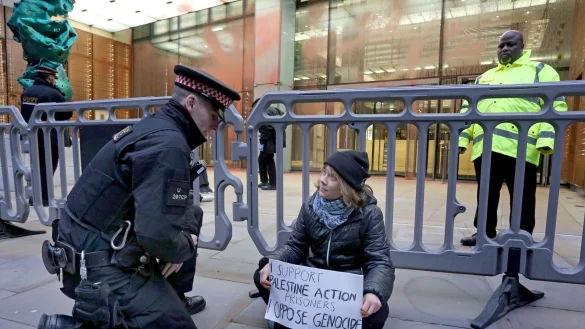 Greta Thunberg wurde in London festgenommen. - &copy; Handout/Prisoners For Palestine/PA Media/dpa