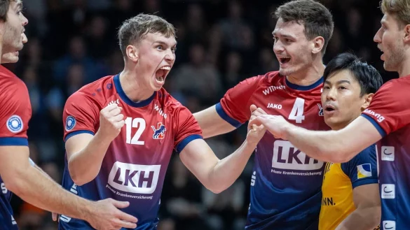 Die L&uuml;neburger Volleyballer stehen im Finale um den DVV-Pokal. (Archivbild) - &copy; Andreas Gora/dpa