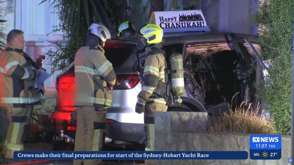 Das Auto des Rabbiners stand in der Einfahrt vor seinem Haus. - &copy; Abc News/ABC NEWS/AAP Image/dpa