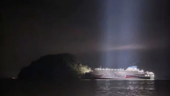 Die F&auml;hre lief auf Grund. - &copy; Uncredited/The Korea Coast Guard via Yonhap/AP/dpa