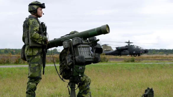 Litauen kauft zur St&auml;rkung tragbare Flugabwehrraketensysteme vom schwedischen Hersteller Saab - &copy; picture alliance / Anders Wiklund/Tt/TT NEWS AGENCY/AP/dpa