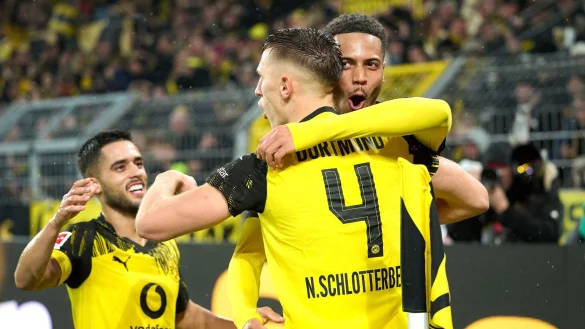 Der BVB hat nach dem Pokal-Aus wieder Grund zum Feiern. - © Bernd Thissen/dpa