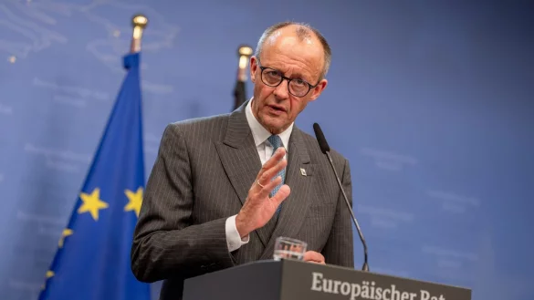 F&uuml;r Kanzler Merz war der Gipfel eine Bew&auml;hrungsprobe als europ&auml;ische F&uuml;hrungsfigur. - &copy; Michael Kappeler/dpa