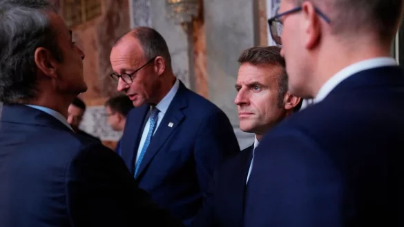 Sieht die Aufr&uuml;stung nicht als einziges wichtiges Gespr&auml;chsthema: Bundeskanzler Friedrich Merz. - &copy; Ida Marie Odgaard/Ritzau Scanpix Foto/AP/dpa