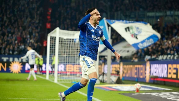 Kenan Karaman traf zum 1:1 für Schalke. - © Bernd Thissen/dpa