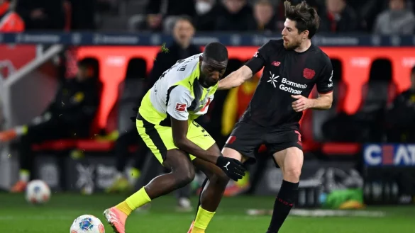 Serhou Guirassy spielte in Leverkusen schwach und wurde vorzeitig ausgewechselt - © Federico Gambarini/dpa