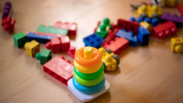 Beim Spielzeugkauf sollten Verbraucherinnen und Verbraucher laut Europol besonders wachsam sein, um Gefahren für Kinder zu vermeiden. (Symbolbild) - © Sebastian Gollnow/dpa