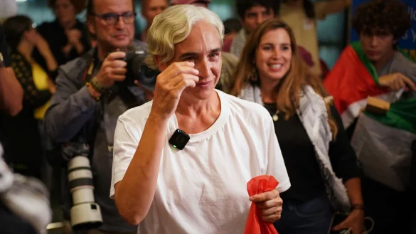 Barcelonas fr&uuml;here B&uuml;rgermeisterin Ada Colau geh&ouml;rte zu den mehr als 400 Menschen, die in Gewahrsam genommen wurden. - &copy; Joan Mateu Parra/AP/dpa