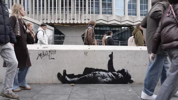 Auf Instagram bekannte sich der K&uuml;nstler zu dem Motiv. - &copy; Stefan Rousseau/PA Wire/dpa