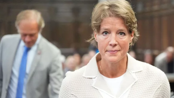 Christina Block ist in dem Prozess eine von sieben Angeklagten. - © Marcus Brandt/dpa Pool/dpa