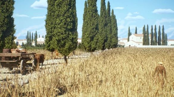 Vielbefahrene Stra&szlig;en waren oft gepflastert, wie in der antiken Stadt Timgad in Algerien - &copy; -/tiner-e, Artas Media, MINERVA/dpa
