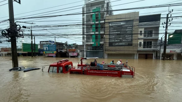 In der Provinz Songkhla in Südthailand ist die Lage katastrophal. - © Uncredited/AP/dpa