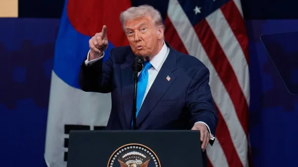 US-Pr&auml;sident Donald Trump k&uuml;ndigt Atomwaffentests an. - &copy; Ng Han Guan/AP/dpa