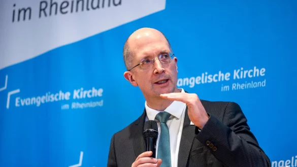 Der rheinische Pr&auml;ses Thorsten Latzel sagt: &laquo;Es gibt kein Recht des St&auml;rkeren.&raquo; - &copy; Thomas Banneyer/dpa