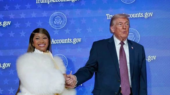 Rapperin Nicki Minaj sagte, sie sei der &laquo;wahrscheinlich&raquo; gr&ouml;&szlig;te Fan des US-Pr&auml;sidenten. - &copy; Jose Luis Magana/AP/dpa