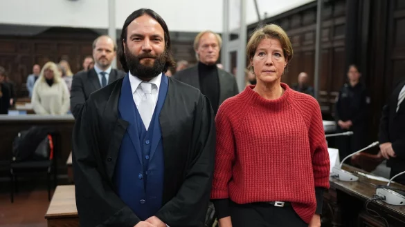 Christina Block ist eine von sieben Angeklagten im Prozess vor dem Landgericht. - &copy; Marcus Brandt/dpa-Pool/dpa