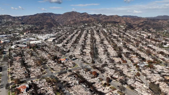 Im vorigen Januar hatten verheerende Br&auml;nde ganze Viertel von Los Angeles verw&uuml;stet. (Archivbild) - &copy; Jae C. Hong/AP/dpa