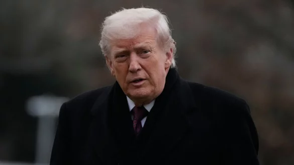 Hat ein Treffen mit der venezolanischen Oppositionsf&uuml;hrerin Mar&iacute;a Corina Machado kommende Woche angedeutet - US-Pr&auml;sident Donald Trump. (Archivbild) - &copy; Mark Schiefelbein/AP/dpa