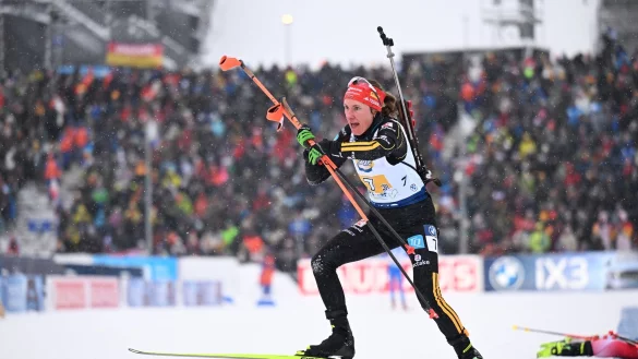 Janina Hettich-Walz liefert ein starkes Rennen ab. - &copy; Hendrik Schmidt/dpa