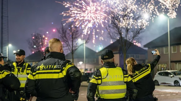 In einigen niederl&auml;ndischen St&auml;dten wurde die Polizei mit B&ouml;llern beworfen. - &copy; Laurens Niezen/ANP/dpa